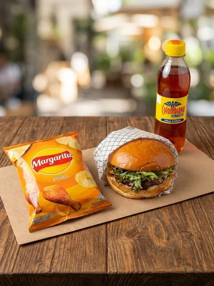 Hamburguesa en combo del menú mostrado en el formulario original